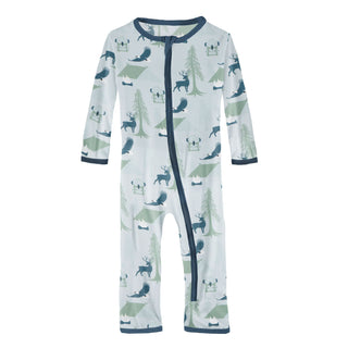 KicKee Pants Pearl Blue Wilderness Guide Coverall with Zipper, KicKee Pants, CM22, Coverall, Coverall with Zipper, Coveralls, Fitted Coverall, KciKee Coverall, KicKee, KicKee Coverall, KicKee