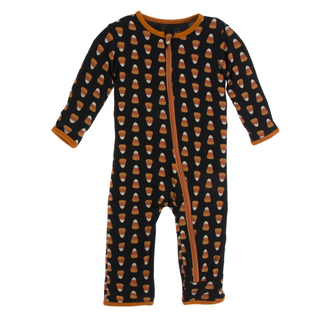 KicKee Pants Midnight Candy Corn Coverall with Zipper, KicKee Pants, Candy Corn, Halloween, Halloween Coverall, Halloween Pajamas, KicKee, KicKee Pants, KicKee Pants Everyday Celebrations, Ki