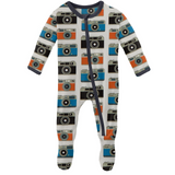 KicKee Pants Mom's Camera Footie with Zipper, KicKee Pants, CM22, Footie, Footie with Zipper, KicKee, KicKee Footie, KicKee Footie with Zipper, KicKee Pants, KicKee Pants First Day of School,