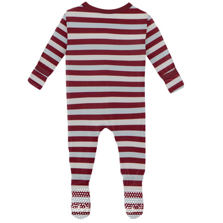 KicKee Pants Playground Stripe Footie with Zipper, KicKee Pants, CM22, Footie, Footie with Zipper, KicKee, KicKee Footie, KicKee Footie with Zipper, KicKee Pants, KicKee Pants First Day of Sc