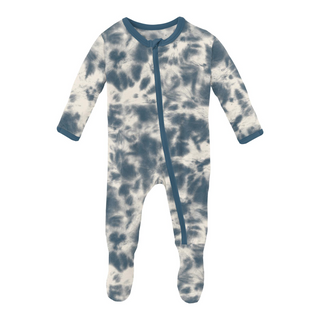 KicKee Pants Deep Sea Tie Dye  Footie with Zipper, KicKee Pants, Deep Sea Tie Dye, Footie with Zipper, KicKee, KicKee Footie, KicKee Footie with Zipper, kickee pants footie, KicKee Pants Foot