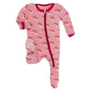 KicKee Pants Strawberry Rainbows Footie with Zipper, KicKee Pants, CM22, KicKee, KicKee Pants, KicKee Pants Everyday Celebrations, KicKee Pants Footie, KicKee Pants Footie with Zipper, KicKee