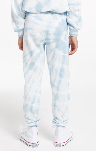 Z Supply Girls Palmer Tie Dye Jogger - Blue Agave, Z Supply, JAN23, Tween Girl, tween girls, Tween Girls Clothing, Z Supply, Z Supply Blue Agave, Z Supply Girls, Z Supply Girls Palmer Tie Dye