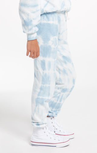 Z Supply Girls Palmer Tie Dye Jogger - Blue Agave, Z Supply, JAN23, Tween Girl, tween girls, Tween Girls Clothing, Z Supply, Z Supply Blue Agave, Z Supply Girls, Z Supply Girls Palmer Tie Dye