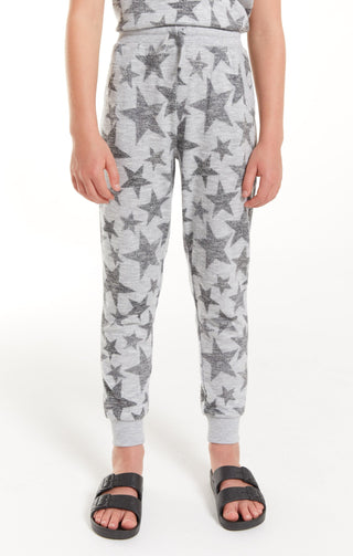 Z Supply Girls Camo Star Slub Jogger - Heather Grey, Z Supply, cf-size-large-12-14, cf-type-pants, cf-vendor-z-supply, JAN23, Tween Girl, tween girls, Tween Girls Clothing, Z Supply, Z Supply