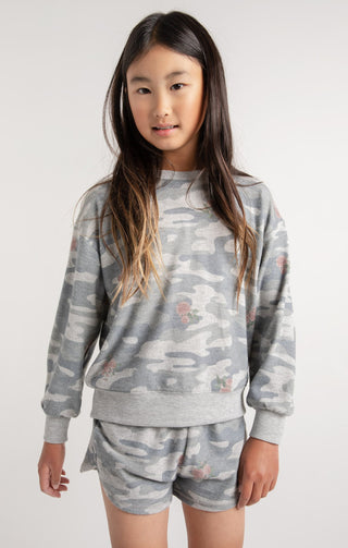 Z Supply Girls Audrey Rose Camo Long Sleeve, Z Supply, Camo Tee, JAN23, Top, Tween Girl, tween girls, Tween Girls Clothing, Z Supply, Z Supply Girls, Z Supply Girls  Camo Long Sleeve, Z Suppl
