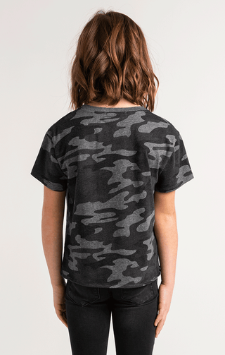Z Supply Girls Memphis Camo Crew - Charcoal, Z Supply, Camo Tee, JAN23, Top, Tween Girl, tween girls, Tween Girls Clothing, Z Supply, Z Supply Girls, Z Supply Girls Camo, Z Supply Girls Memph