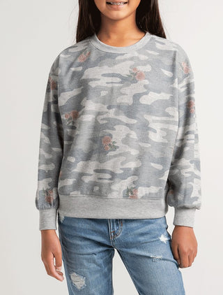Z Supply Girls Audrey Rose Camo Long Sleeve, Z Supply, Camo Tee, JAN23, Top, Tween Girl, tween girls, Tween Girls Clothing, Z Supply, Z Supply Girls, Z Supply Girls  Camo Long Sleeve, Z Suppl