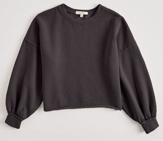 Z Supply Girls Mayori Black Fleece Pullover, Z Supply, cf-size-small-7-8, cf-type-pullover, cf-vendor-z-supply, CM22, JAN23, Top, Tween Girl, tween girls, Tween Girls Clothing, Z Supply, Z Su
