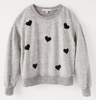 Z Supply Girls Audrey Heart Marbled Long Sleeve, Z Supply, JAN23, Top, Tween Girl, tween girls, Tween Girls Clothing, Z Supply, Z Supply Girls, Z Supply Girls Audrey Heart, Z Supply Girls Aud