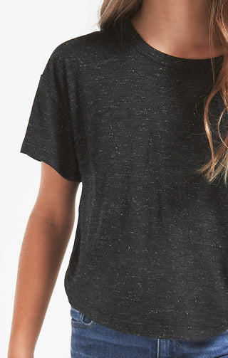 Z Supply Girls Nattie Sparkle Tee - Black, Z Supply, Camo Tee, JAN23, Top, Tween Girl, tween girls, Tween Girls Clothing, Z Supply, Z Supply Girls, Z Supply Girls Nattie Sparkle Tee - Black, 