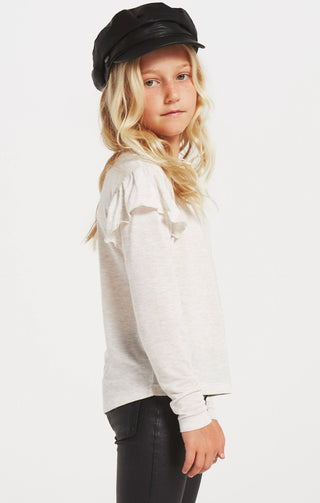 Z Supply Girls Luna Sparkle Tee - Oatmeal, Z Supply, JAN23, Top, Tween Girl, tween girls, Tween Girls Clothing, Z Supply, Z Supply Girls, Z Supply Girls Luna Sparkle Tee, Z Supply Girls Luna 