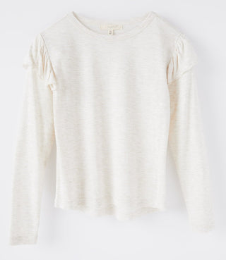 Z Supply Girls Luna Sparkle Tee - Oatmeal, Z Supply, JAN23, Top, Tween Girl, tween girls, Tween Girls Clothing, Z Supply, Z Supply Girls, Z Supply Girls Luna Sparkle Tee, Z Supply Girls Luna 