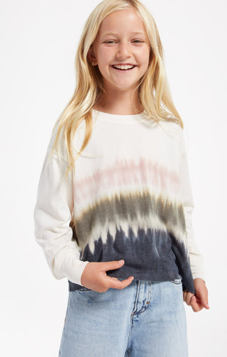 Z Supply Girls Kaiya Stripe Tie Dye L/S, Z Supply, JAN23, Kaiya Stripe Tie Dye Pullover, Top, Tween Girl, tween girls, Tween Girls Clothing, Z Supply, Z Supply Girls, Z Supply Girls Kaiya Str