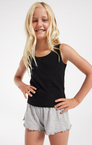 Z Supply Girls Oaklynn Rib Tank - Black, Z Supply, cf-size-large-12-14, cf-type-tee, cf-vendor-z-supply, CM22, JAN23, Top, Tween Girl, tween girls, Tween Girls Clothing, Z Supply, Z Supply Gi