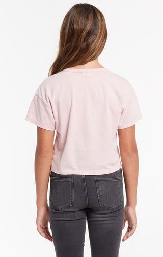 Z Supply Girls Nattie Organic Skimmer Tee - Pale Mauve, Z Supply, JAN23, Top, Tween Girl, tween girls, Tween Girls Clothing, Z Supply, Z Supply Girls, Z Supply Girls Nattie Organic Skimmer Te