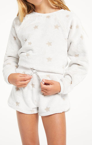 Z Supply Girls Frosted Star LS Top - Frosted Latte, Z Supply, Frosted Star LS Top, JAN23, Top, Tween Girl, tween girls, Tween Girls Clothing, Z Supply, Z Supply Girls, Z Supply Girls Top, Z S