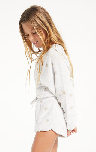 Z Supply Girls Frosted Star LS Top - Frosted Latte, Z Supply, Frosted Star LS Top, JAN23, Top, Tween Girl, tween girls, Tween Girls Clothing, Z Supply, Z Supply Girls, Z Supply Girls Top, Z S