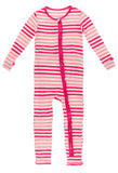 KicKee Pants Forest Fruit Stripe Muffin Ruffle Coverall with Zipper, KicKee Pants, cf-size-2t, cf-type-coverall, cf-vendor-kickee-pants, CM22, Coverall, Coverall with Zipper, Coveralls, Fitte