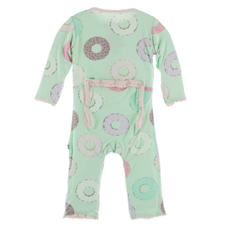 KicKee Pants Pistachio Donuts Muffin Ruffle Coverall with Zipper, KicKee Pants, CM22, Coverall, Coverall with Zipper, KicKee, KicKee Pants, KicKee Pants Coverall with Zipper, KicKee Pants Cul