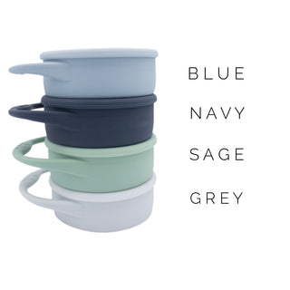 BapronBaby Silicone Collapsible Snack Cup - Grey, BapronBaby, Bapronbaby, cf-type-cup, cf-vendor-bapronbaby, CM22, Collapsible, Collapsible Cup, Cup, Easter Basket, EB Boy, EB Boys, EB Girls,