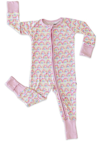 Little Sleepies Pastel Rainbows Convertible Romper/Sleeper, Little Sleepies, Bamboo Pajamas, CM22, Coverall, Footie, Little Sleepies, Little Sleepies Bamboo, Little Sleepies Pajama Set, Littl