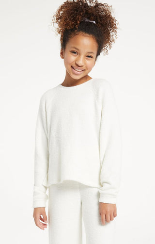 Z Supply Girls Carson Plush LS Top - Vanilla Ice, Z Supply, JAN23, Top, Tween Girl, tween girls, Tween Girls Clothing, Vanilla Ice, Z Supply, Z Supply Girls, Z Supply Girls Carson Plush LS To
