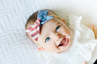 Copper Pearl Patriot Classic Nylon Bow Headband, Copper Pearl, 4th of July, 4th of July Headband, Copper Pearl, Copper Pearl Bow, Copper Pearl Classic Nylon Bow Headband, Copper PEarl Flag, C