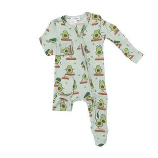 Angel Dear Avo Yoga Footie with Zipper, Angel Dear, angel Dear, Angel Dear Bamboo Footie, Angel Dear Fall 2022, Angel Dear Footie with Zipper, Avo Yoga, Avocado, Bamboo Footie, CM22, Footie w