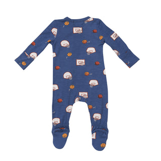Angel Dear Basketball Footie with Zipper, Angel Dear, angel Dear, Angel Dear Bamboo Footie, Angel Dear Fall 2022, Angel Dear Footie with Zipper, Bamboo Footie, Basketball, CM22, Footie with Z