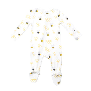 Angel Dear Bees Footie with Zipper, Angel Dear, angel Dear, Angel Dear Bamboo Footie, Angel Dear Fall 2022, Angel Dear Footie with Zipper, Bamboo Footie, Bees, CM22, Footie with Zipper, Gende
