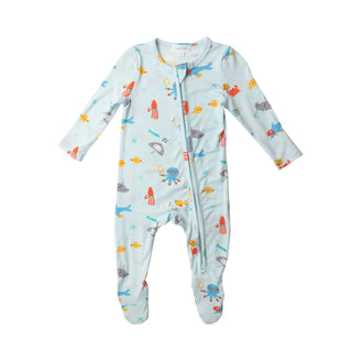 Angel Dear Blue Sports Sea Creatures Footie with Zipper, Angel Dear, angel Dear, Angel Dear Bamboo Footie, Angel Dear Blue Sports Sea Creatures, Angel Dear Footie with Zipper, Angel Dear SS22