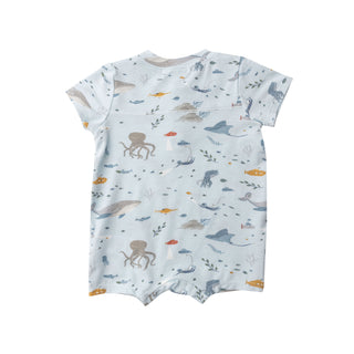 Angel Dear Deep Blue Explorer Bamboo Henley Romper, Angel Dear, Angel Dear, Angel Dear Deep Blue Explorer, Angel Dear Henley Romper, Angel Dear Romper, Angel Dear SS22, CM22, Deep Blue Explor