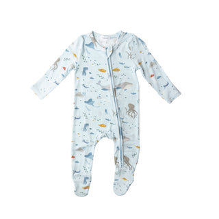 Angel Dear Deep Blue Explorer Footie with Zipper, Angel Dear, angel Dear, Angel Dear Bamboo Footie, Angel Dear Deep Blue Explorer, Angel Dear Footie with Zipper, Angel Dear SS22, Bamboo Footi