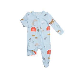 Angel Dear Farm Life Footie with Zipper, Angel Dear, angel Dear, Angel Dear Bamboo Footie, Angel Dear Fall 2021, Angel Dear Farm Life, Angel Dear Footie with Zipper, Bamboo Footie, CM22, Foot