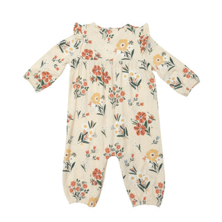 Angel Dear Garden Floral Ruffle Sleeve Romper, Angel Dear, Angel Dear, Angel Dear Fall 2022, Angel Dear Ruffle Romper, cf-size-3-6-months, cf-type-romper, cf-vendor-angel-dear, CM22, Garden F
