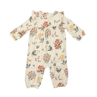 Angel Dear Garden Floral Ruffle Sleeve Romper, Angel Dear, Angel Dear, Angel Dear Fall 2022, Angel Dear Ruffle Romper, cf-size-3-6-months, cf-type-romper, cf-vendor-angel-dear, CM22, Garden F