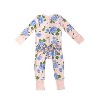 Angel Dear Hydrangea Bamboo 2 Way Zipper Romper, Angel Dear, angel Dear, Angel Dear 2 Way Zipper Romper, Angel Dear Hydrangea, Angel Dear Romper, Angel Dear SS22, CM22, Hydrangea, infant romp