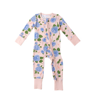 Angel Dear Hydrangea Bamboo 2 Way Zipper Romper, Angel Dear, angel Dear, Angel Dear 2 Way Zipper Romper, Angel Dear Hydrangea, Angel Dear Romper, Angel Dear SS22, CM22, Hydrangea, infant romp