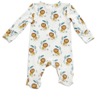 Angel Dear Lion King bamboo zipper footie for newborns, featuring soft fabric and playful lion king design.