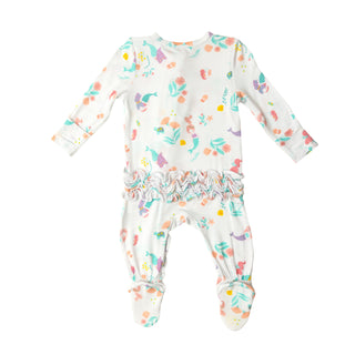 Angel Dear Mermaids Ruffle Front Zipper Footie, Angel Dear, angel Dear, Angel dear Footie, Angel Dear Mermaids, Angel Dear Ruffle Footie, Angel Dear Ruffle Front Zipper Footie, Angel Dear SS2