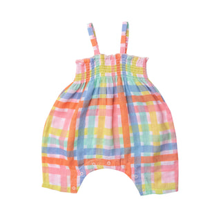 Angel Dear Multicolor Plaid Romper, Angel Dear, Angel Dear, Angel Dear Multicolor Plaid, Angel Dear Romper, Angel Dear SS22, CM22, JAN23, Multicolor Plaid, Romper - Basically Bows & Bowties