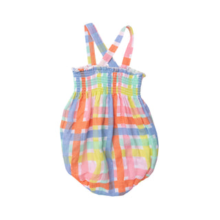 Angel Dear Multicolor Plaid Smocked Sunsuit, Angel Dear, Angel Dear, Angel Dear Bubble, Angel Dear Multicolor Plaid, Angel Dear Romper, Angel Dear Smocked Bubble, Angel Dear Smocked Sunsuit, 