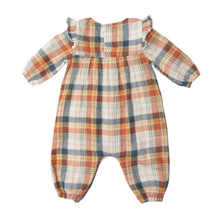 Angel Dear Muslin Plaid Ruffle Sleeve Romper, Angel Dear, Angel Dear, Angel Dear Fall 2022, Angel Dear Ruffle Romper, cf-size-12-18-months, cf-size-3-6-months, cf-size-6-12-months, cf-type-ju