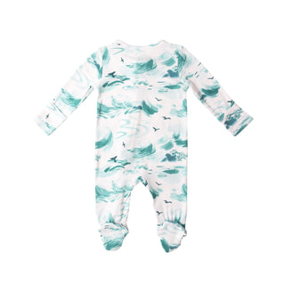 Angel Dear Ocean Waves Footie with Zipper, Angel Dear, angel Dear, Angel Dear Bamboo Footie, Angel Dear Footie with Zipper, Angel Dear Ocean Waves, Angel Dear SS22, Bamboo Footie, CM22, Footi