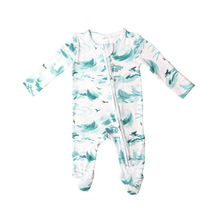 Angel Dear Ocean Waves Footie with Zipper, Angel Dear, angel Dear, Angel Dear Bamboo Footie, Angel Dear Footie with Zipper, Angel Dear Ocean Waves, Angel Dear SS22, Bamboo Footie, CM22, Footi