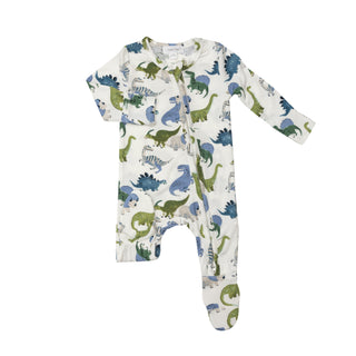 Angel Dear Painterly Dino Footie with Zipper, Angel Dear, angel Dear, Angel Dear Bamboo Footie, Angel Dear Fall 2022, Angel Dear Footie with Zipper, Bamboo Footie, CM22, Dinosaur, Dinosaurs, 