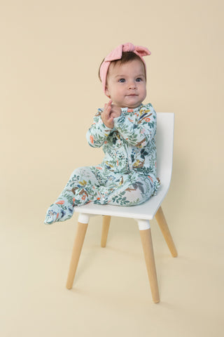 Angel Dear Woodland Bird & Nest Ruffle Footie with Zipper, Angel Dear, angel Dear, Angel Dear Bamboo Footie, Angel Dear Fall 2022, Angel Dear Footie with Zipper, Angel Dear Ruffle Footie with
