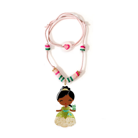 Lilies & Roses Cute Doll Necklace - Princess with Frog, Lilies & Roses, cf-type-necklaces, cf-vendor-lilies-&-roses, Cute Doll Necklace, Easter Basket Ideas, EB Girls, Lilies & Roses, Lilies 