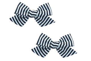 Baby Bling Big Cotton Bow Clip Set - Black Stripe, Baby Bling, Baby Baby Bling Headbands, Baby Bling, Baby Bling Big Cotton Bow Clip Set, Baby Bling Black Stripe Big Cotton Bow Clip Set, Baby